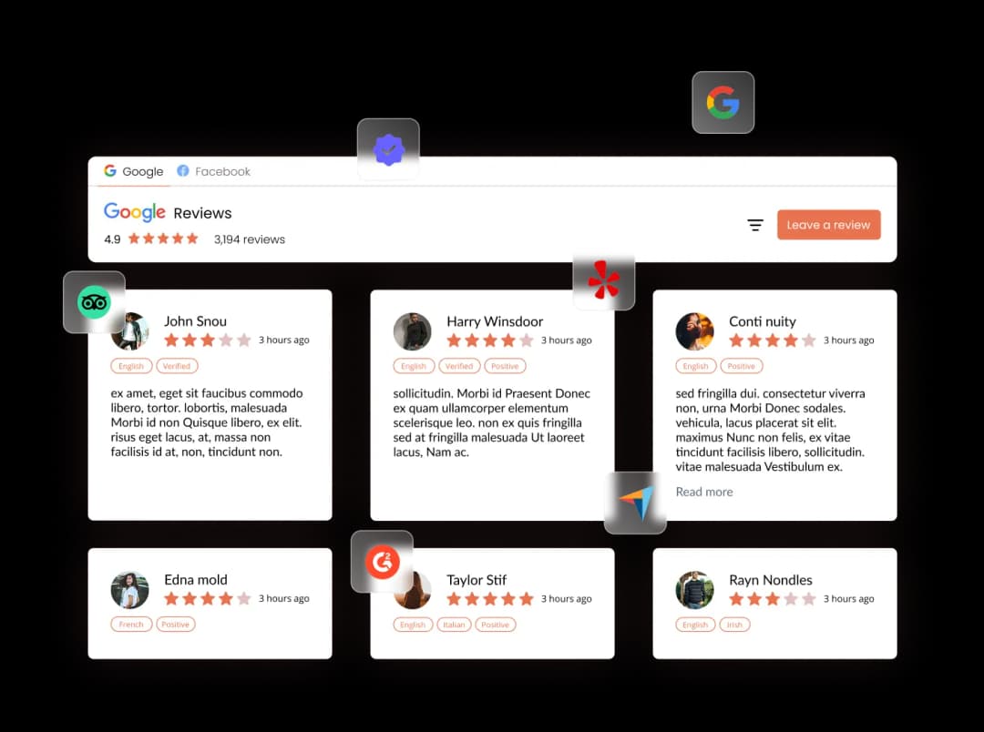All in One Reviews widget preview