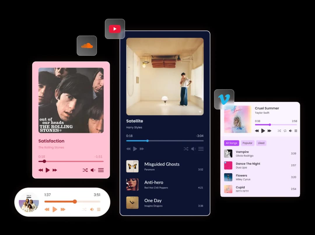 Audio Player widget preview