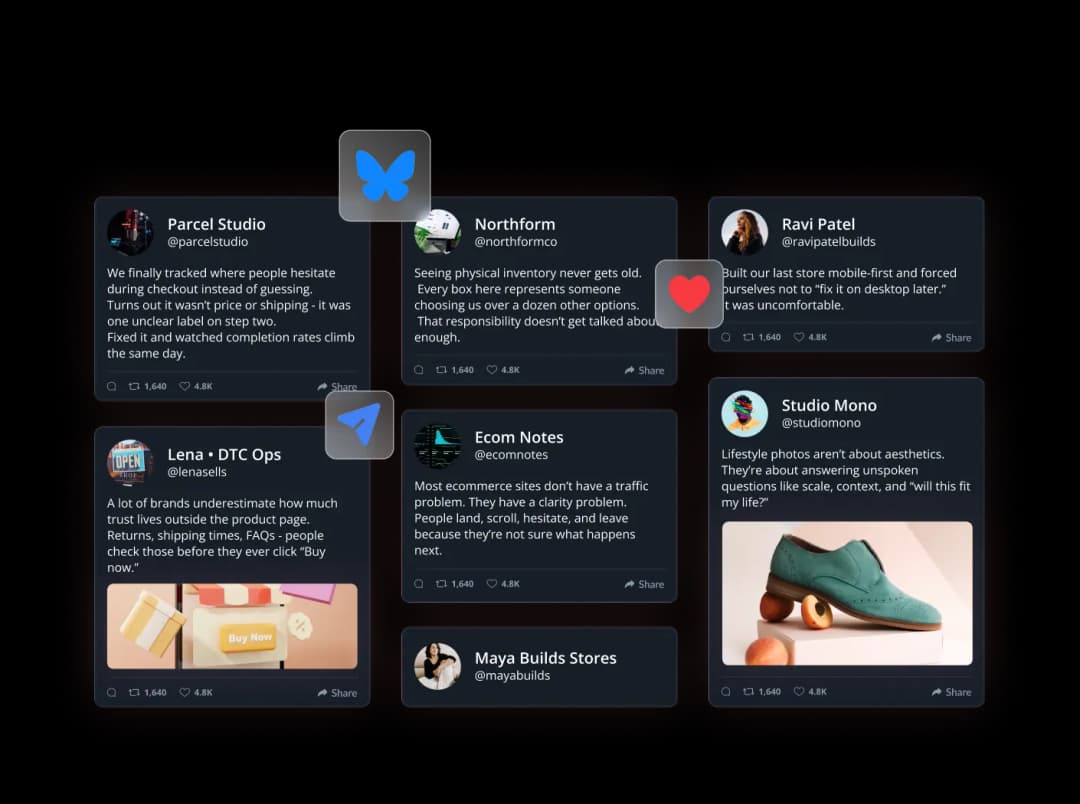 Bluesky Feed widget preview