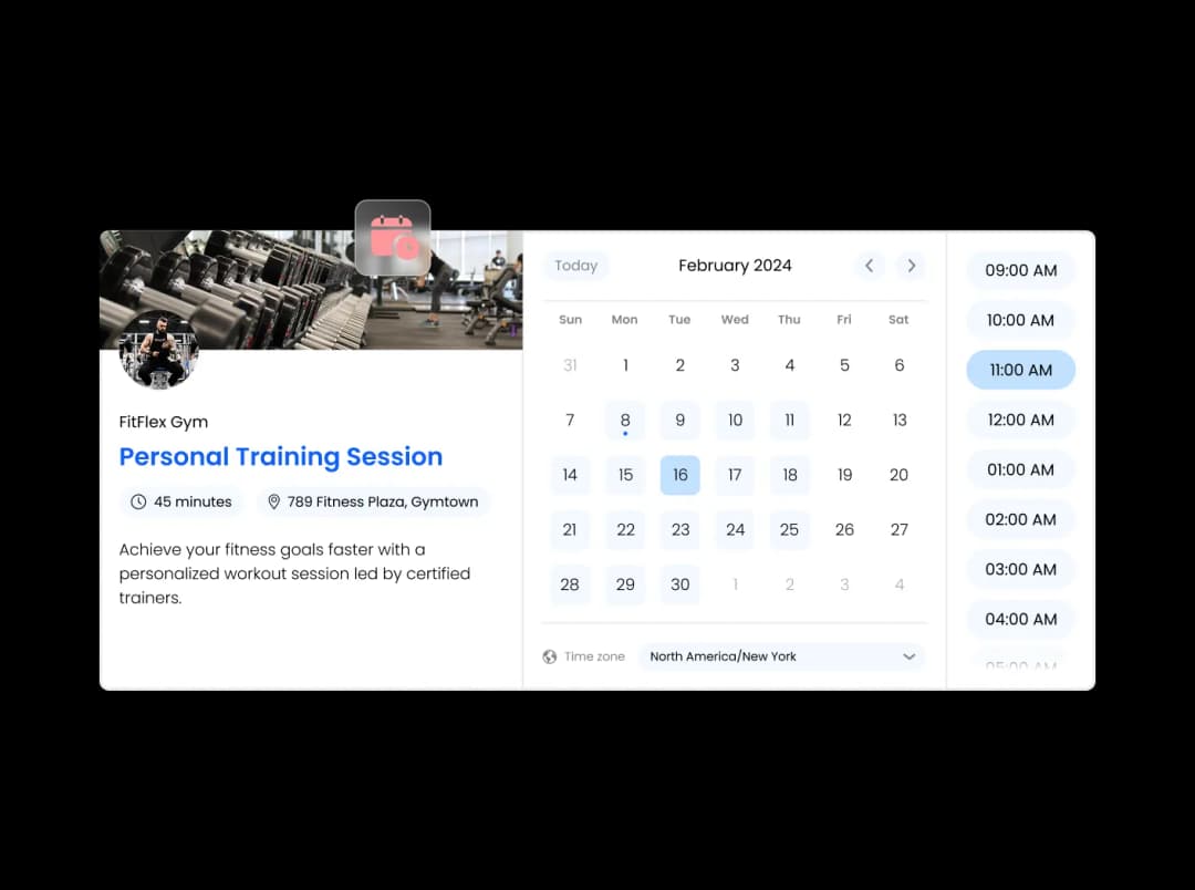 Appointment Booking widget preview