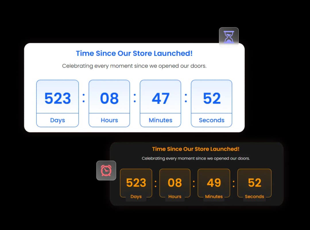 Count-Up Clock widget preview