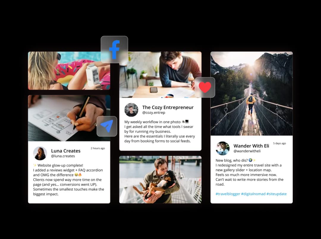 Facebook Feed widget preview