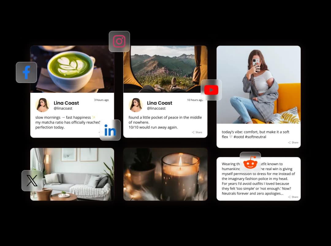 Social Media & RSS Feeds widget preview