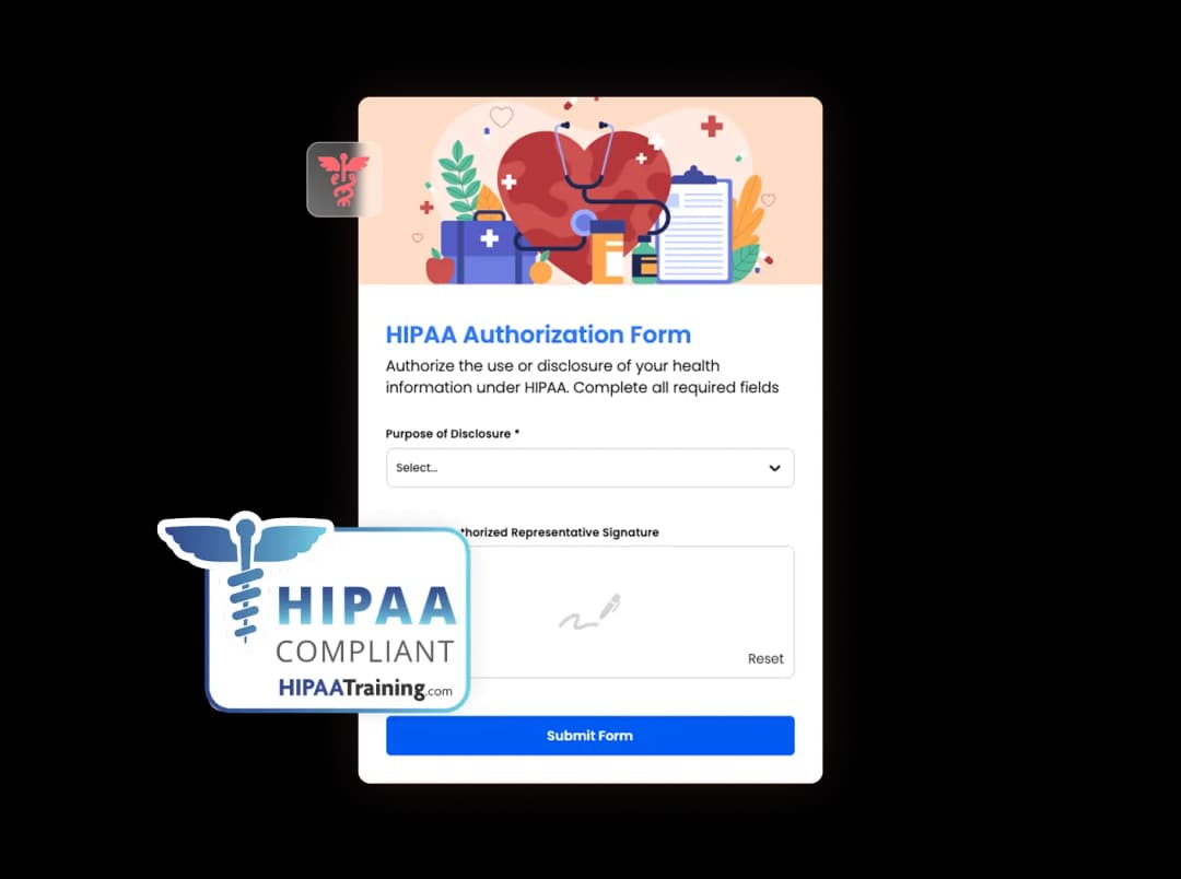 HIPAA Compliance Forms widget preview