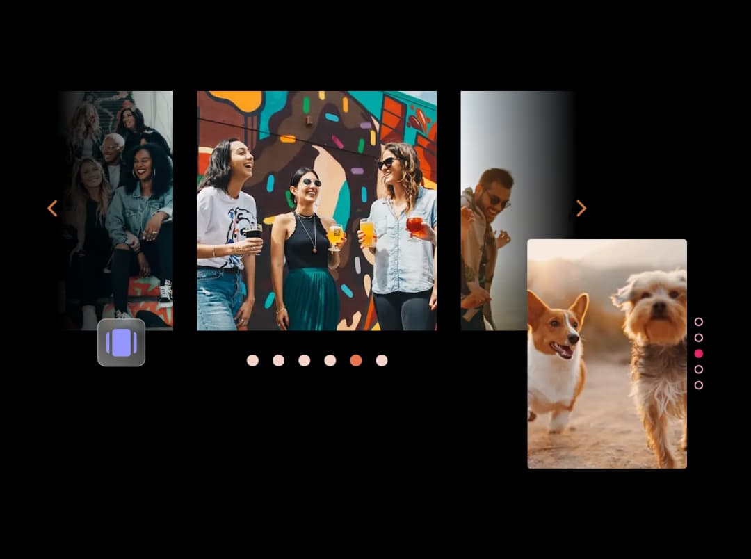 Image Carousel widget preview