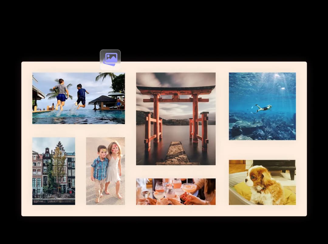 Image Gallery widget preview