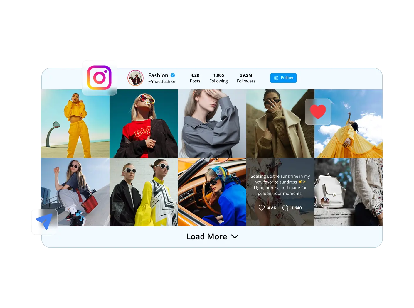 Instagram Feed widget preview