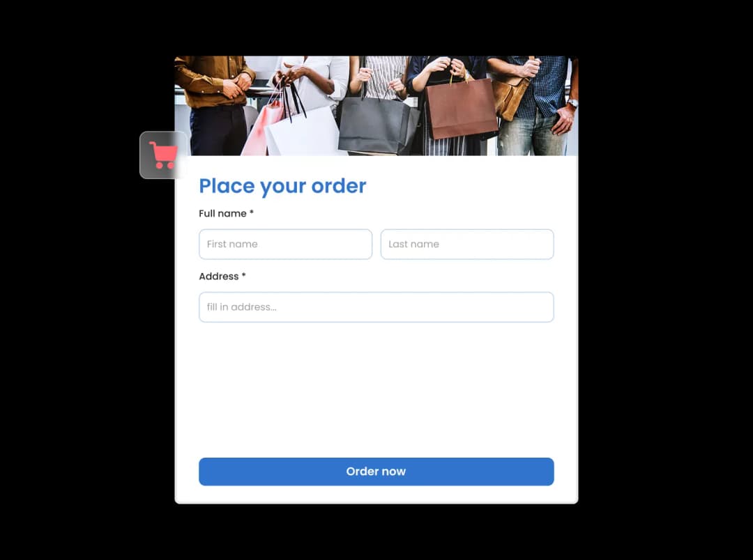Order Form widget preview
