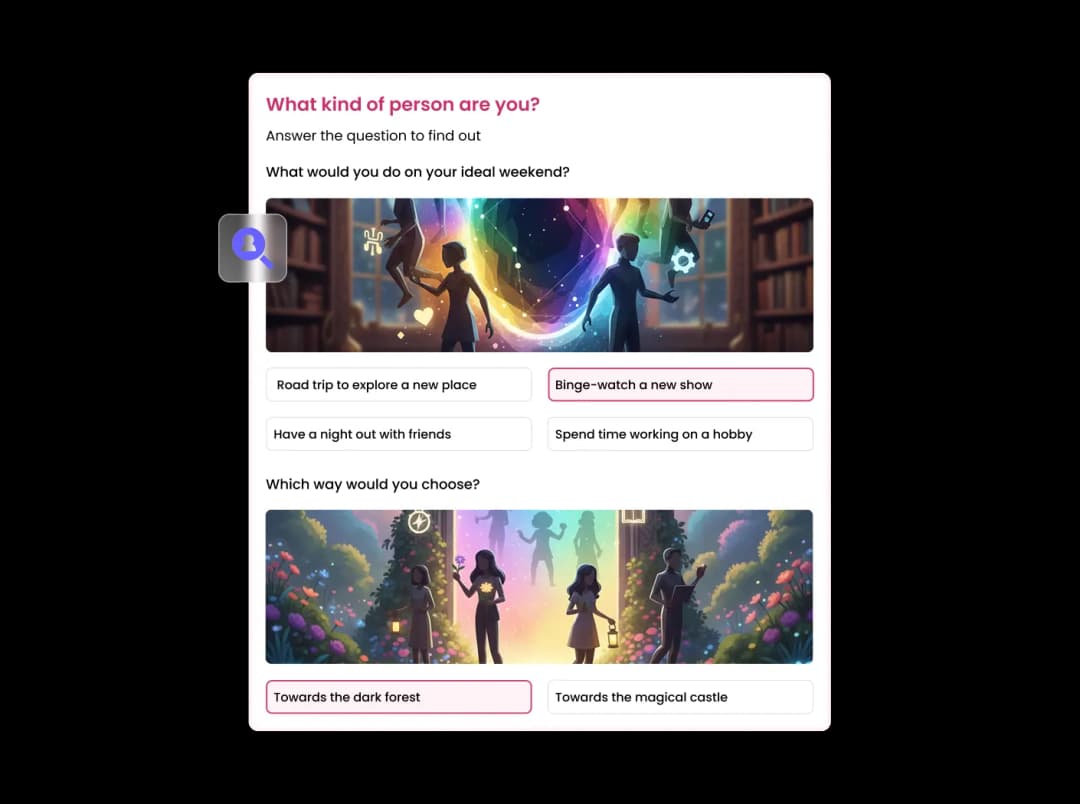 Personality Quiz widget preview