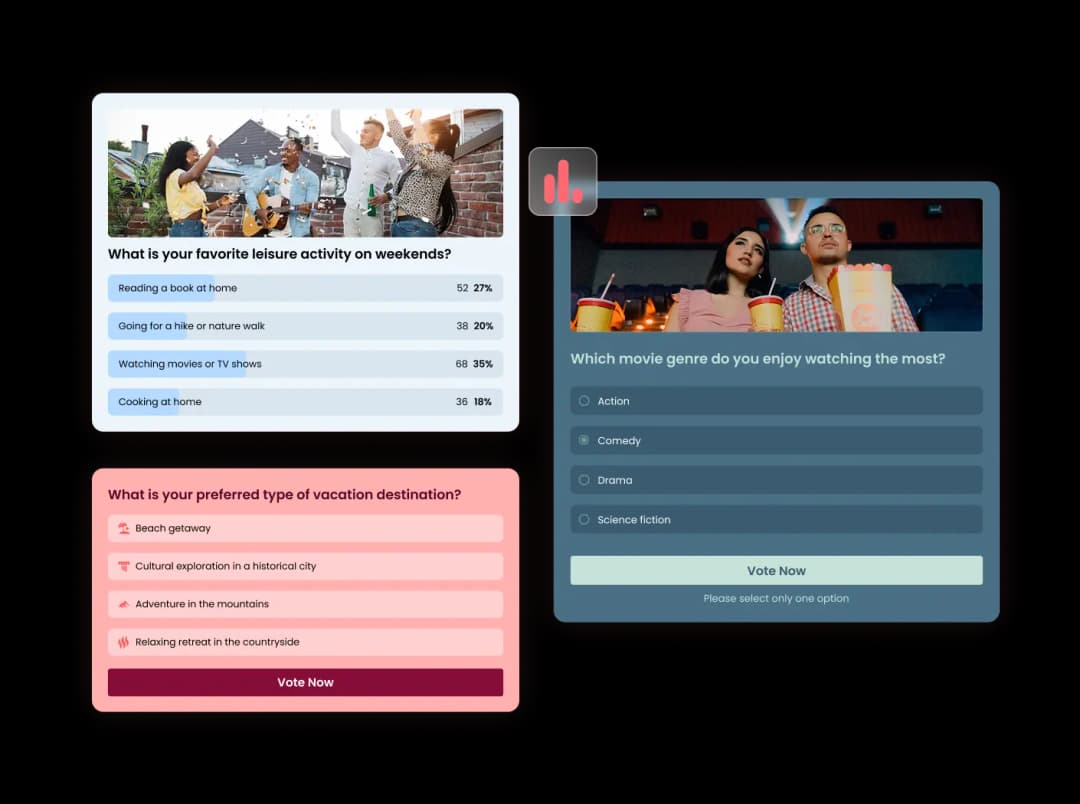 Poll widget preview