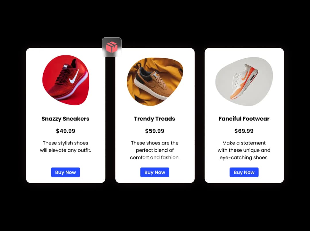 Product Blobs widget preview