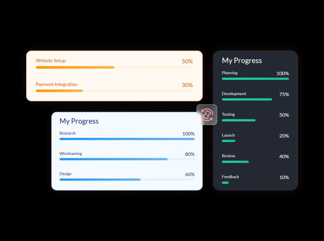 Progress Bars widget preview