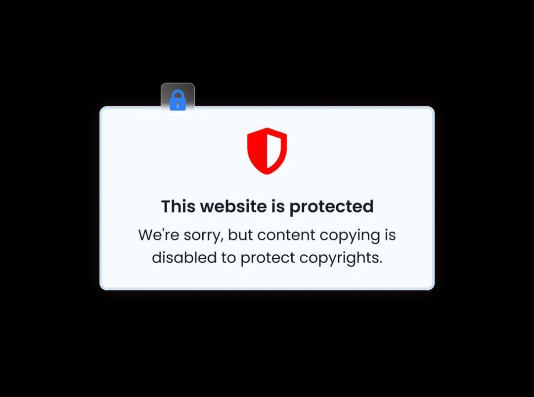 Right Click Protection widget preview