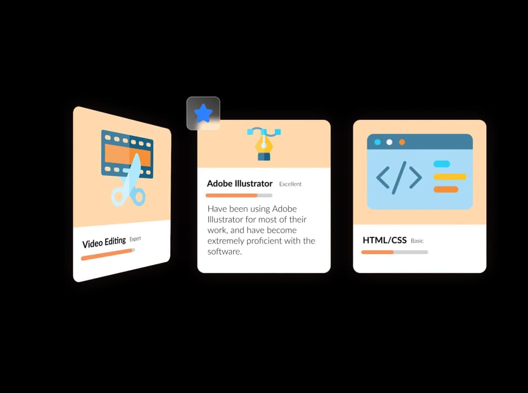 Skill Flip Cards widget preview
