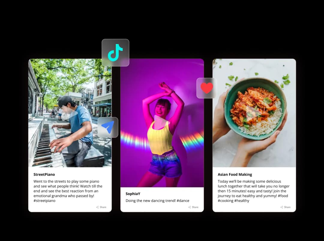TikTok Feed widget preview