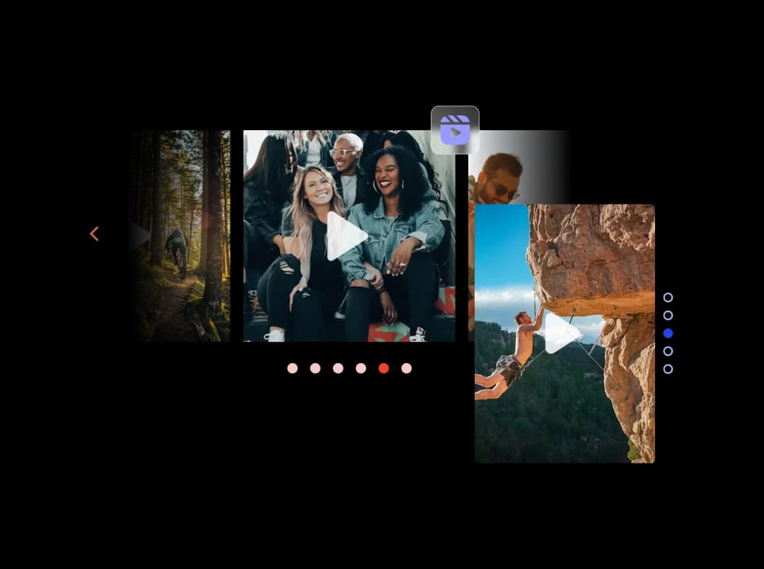 Video Carousel widget preview