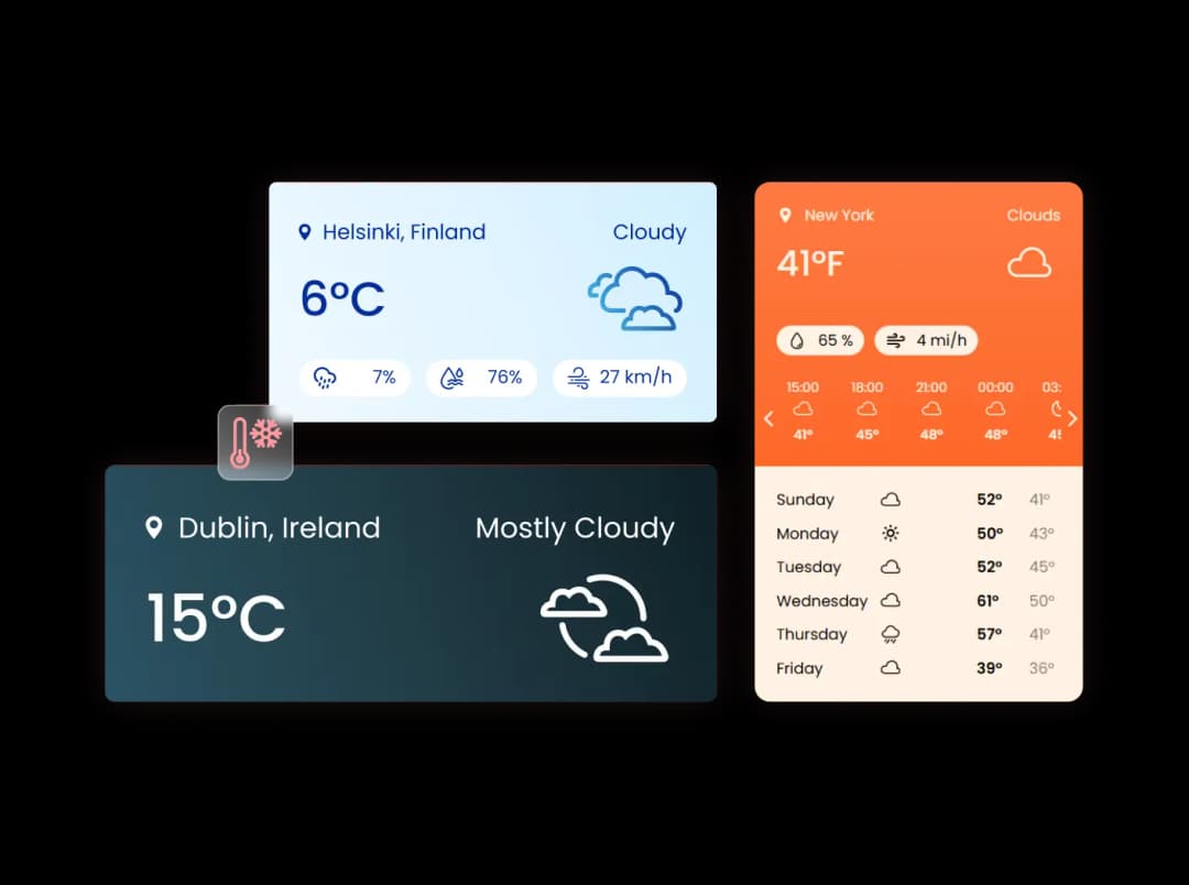Live Weather Forecast widget preview