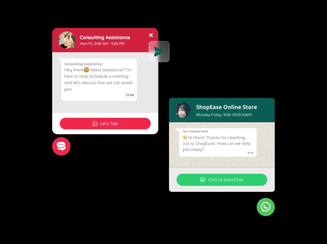 WhatsApp Chat widget preview