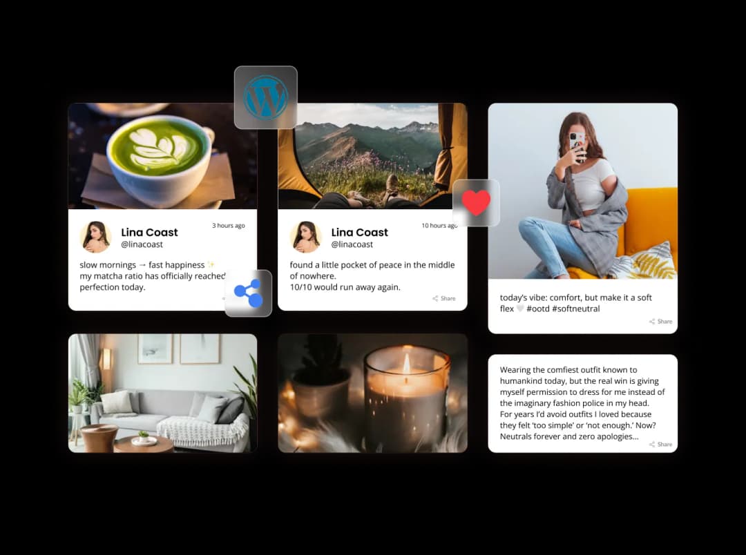 WordPress Feed widget preview