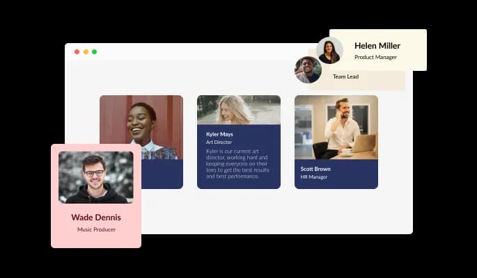 Team Member Flip Cards - Multiple Layouts