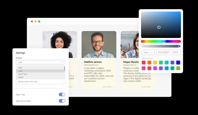 Team Member List - Fully Customizable Team Members Widget
