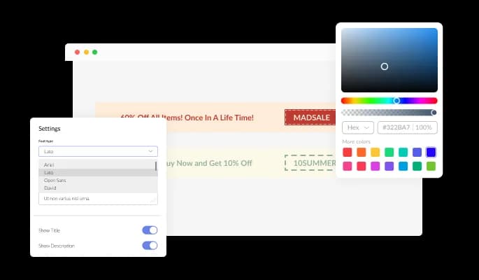 Coupon Bar - Fully Customizable