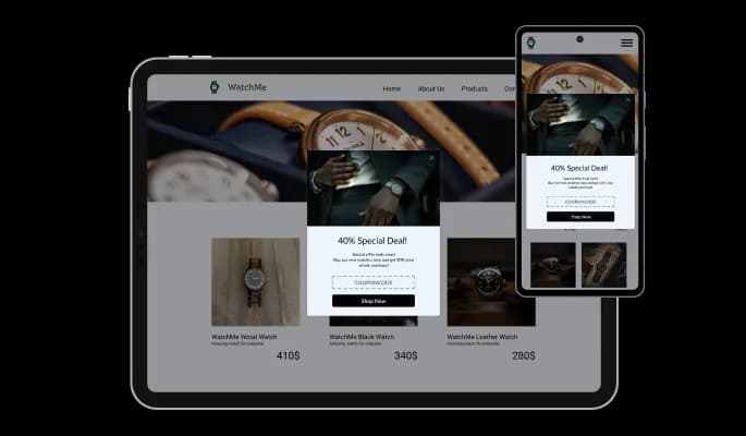 Coupon Popup - Perfectly Responsive Design for your WordPress website