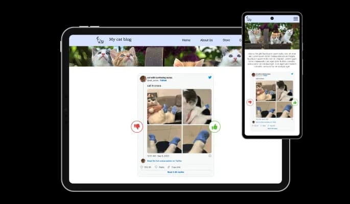 Social Votes - Perfectly Responsive