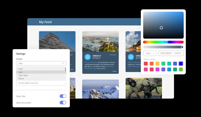 Instagram Feed - You can fully customize the plugin design