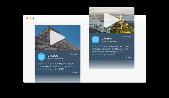 Vimeo Feed - Ticker Animation