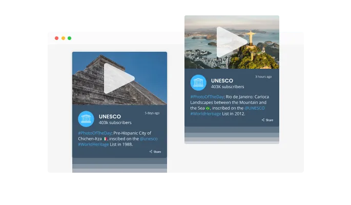 YouTube Feed - Ticker Animation