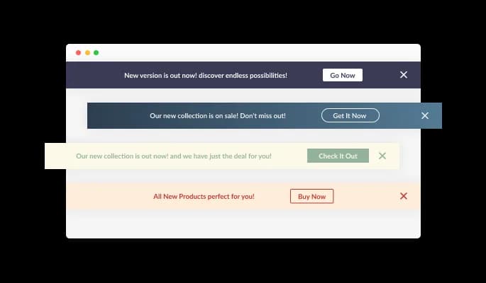 Notification Bar - Beautiful Skins for your nopCommerce store