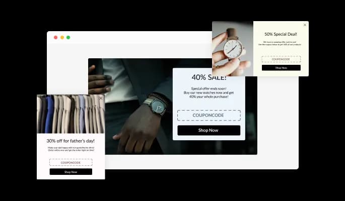 Coupon Popup - Choose from multiple layouts for WordPress Coupon popup 