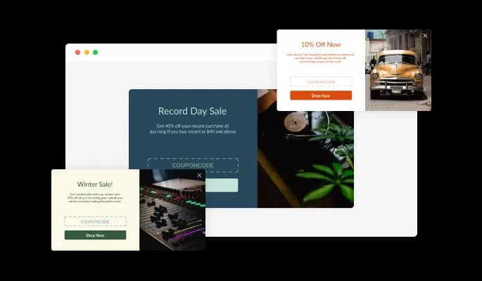 Coupon Popup - A selection of colorful skins for your WordPress website