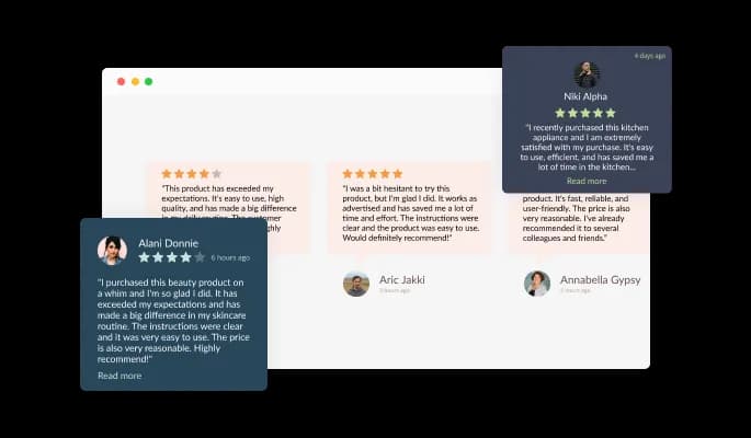 eBay Reviews - Different Review Types