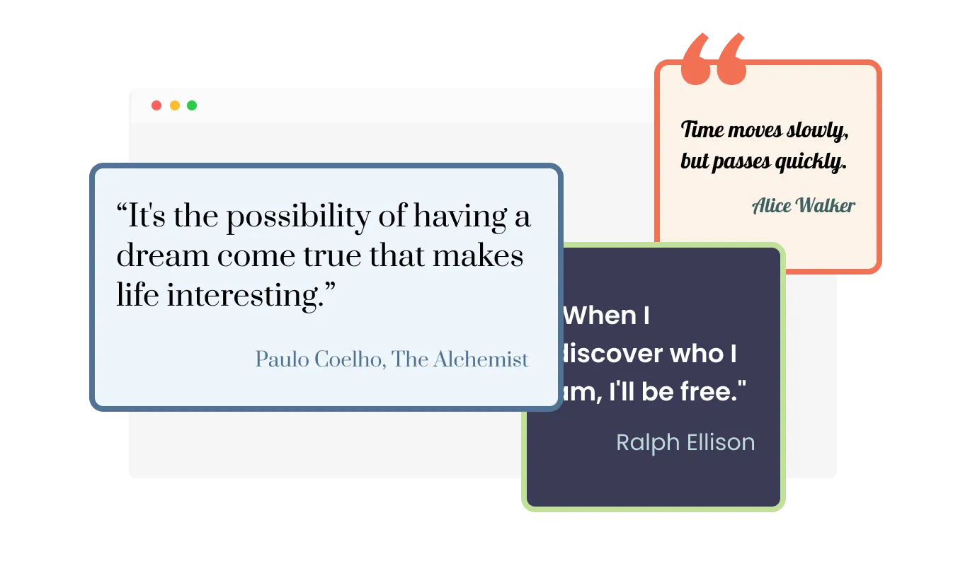 Quotes Carousel - Carousel Size