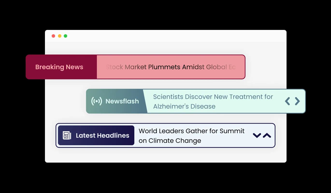 News Ticker - WordPress News Ticker: Array of Attractive Skins