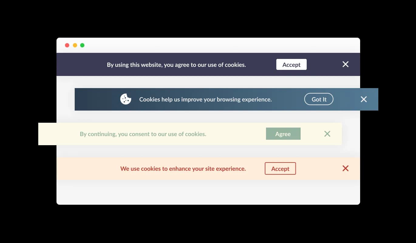 Cookies Consent Bar - Multiple Magento Consent Bar skins