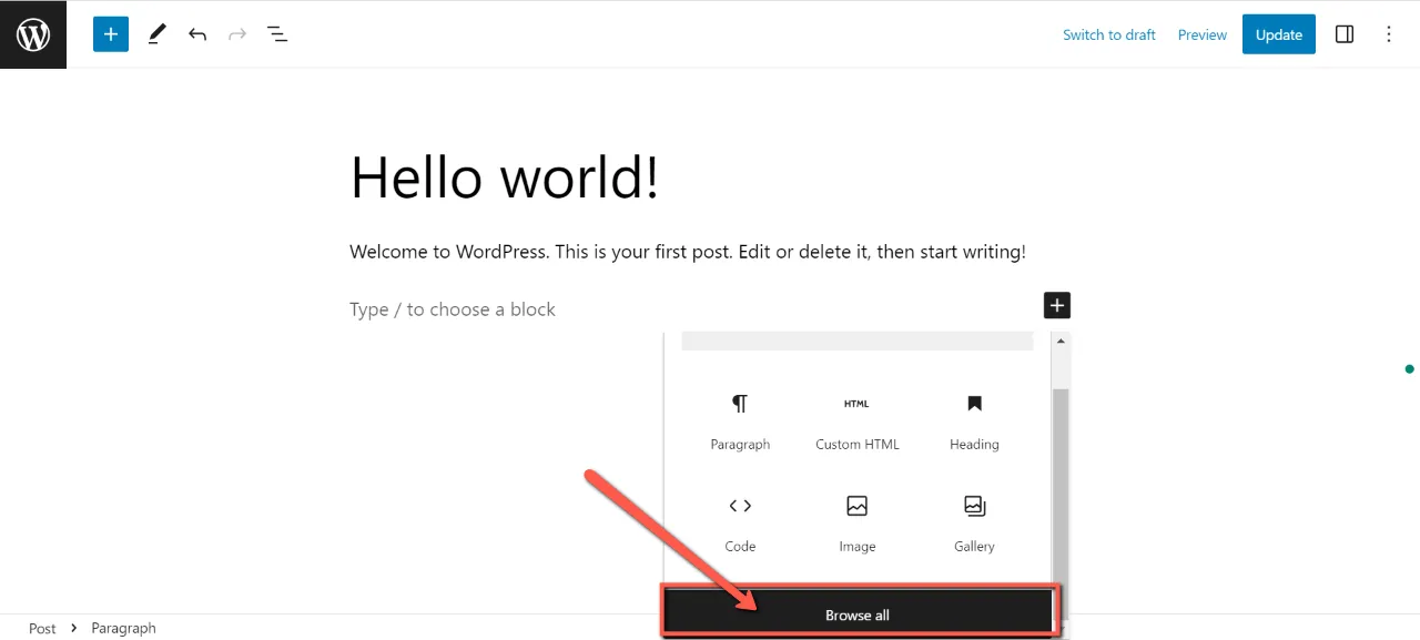 Change the Block type
