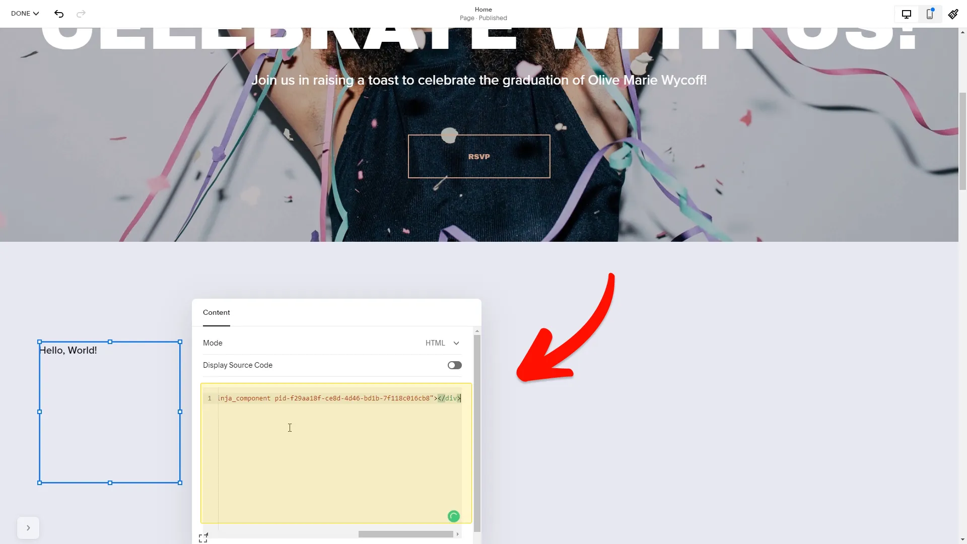 Add you Scratch Card embed code