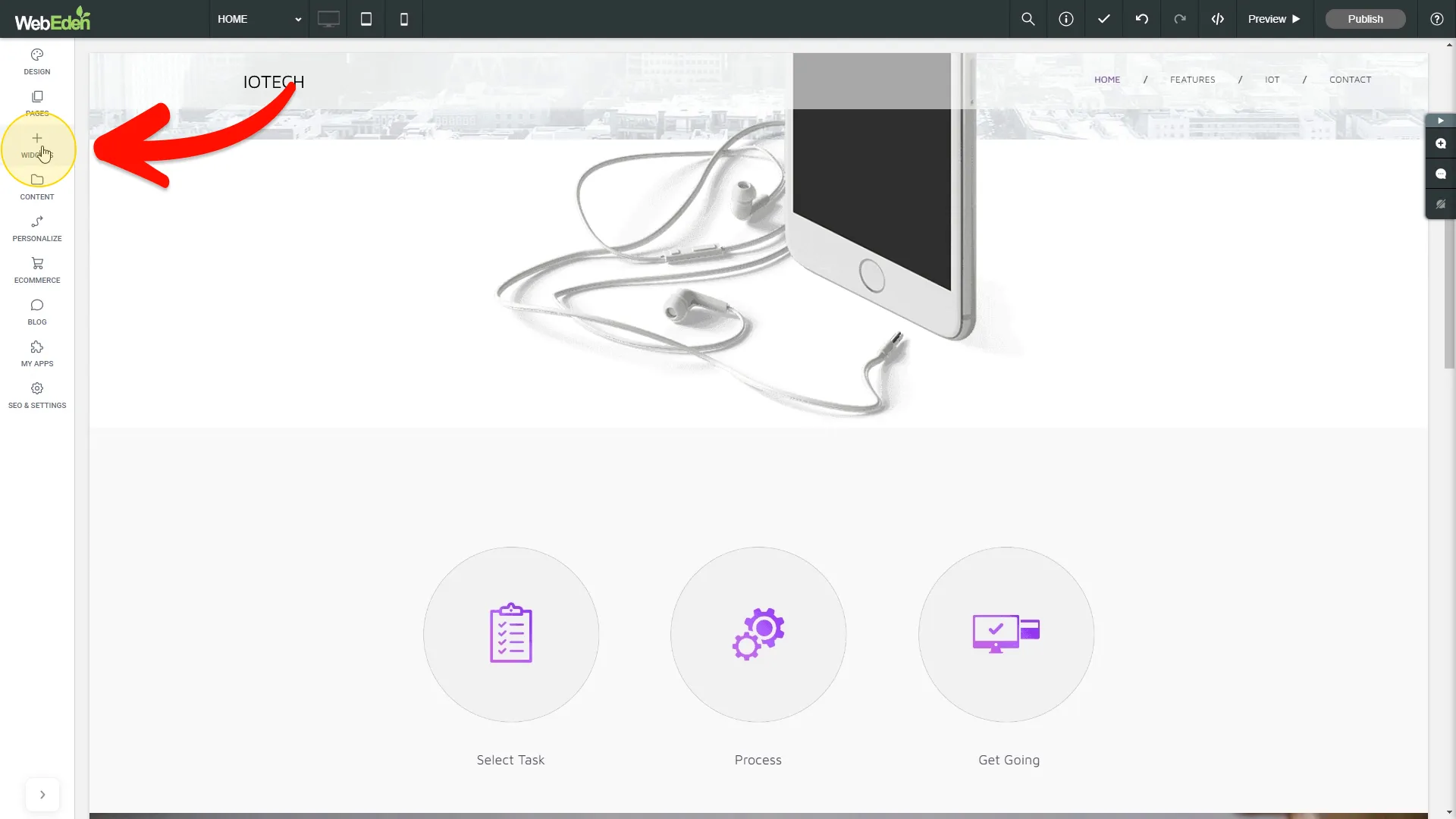 Add new widget