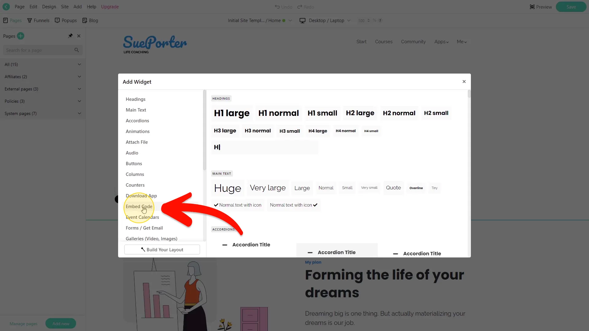 Select Embed Code