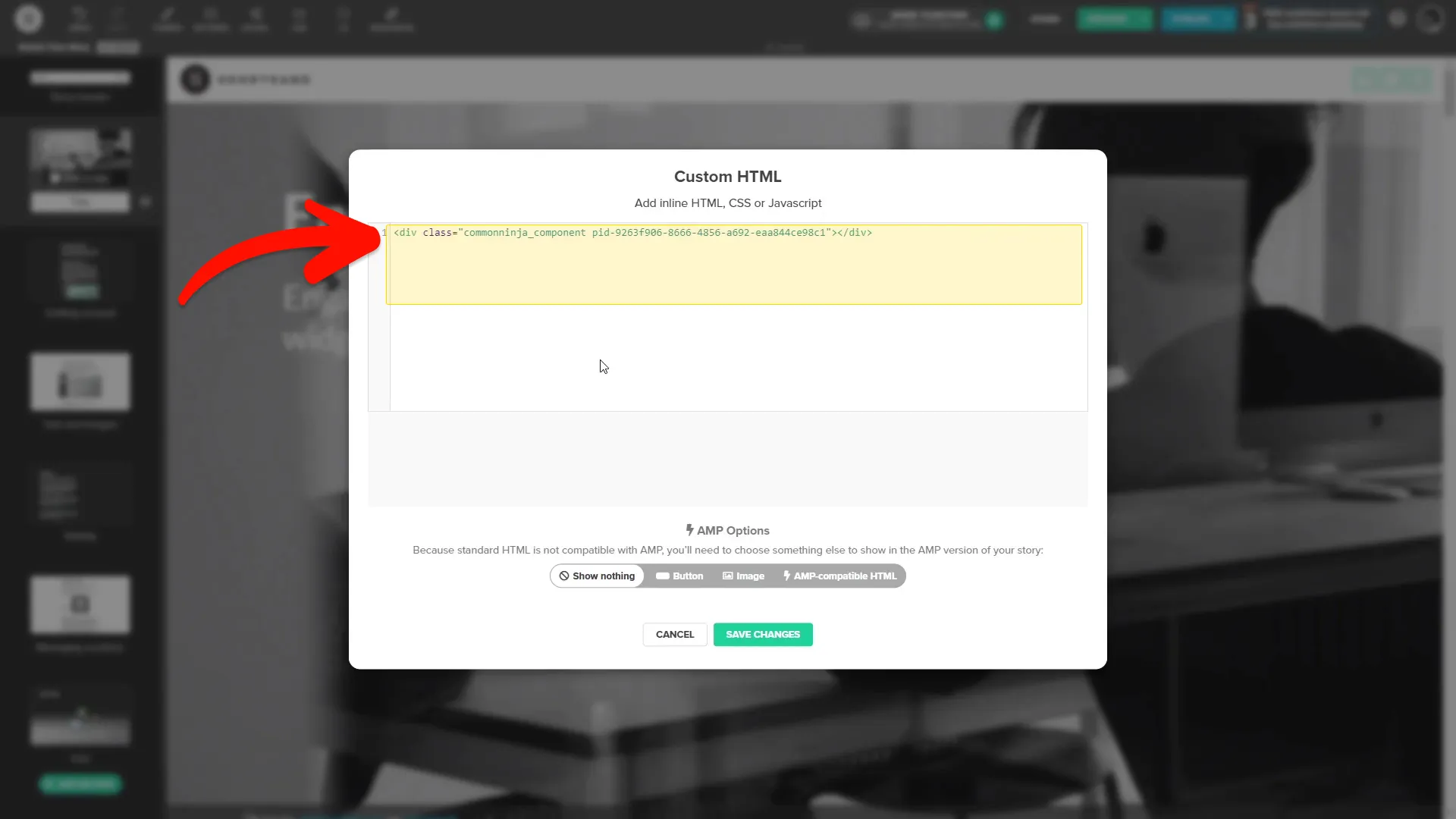 Adding the World Clock embed code
