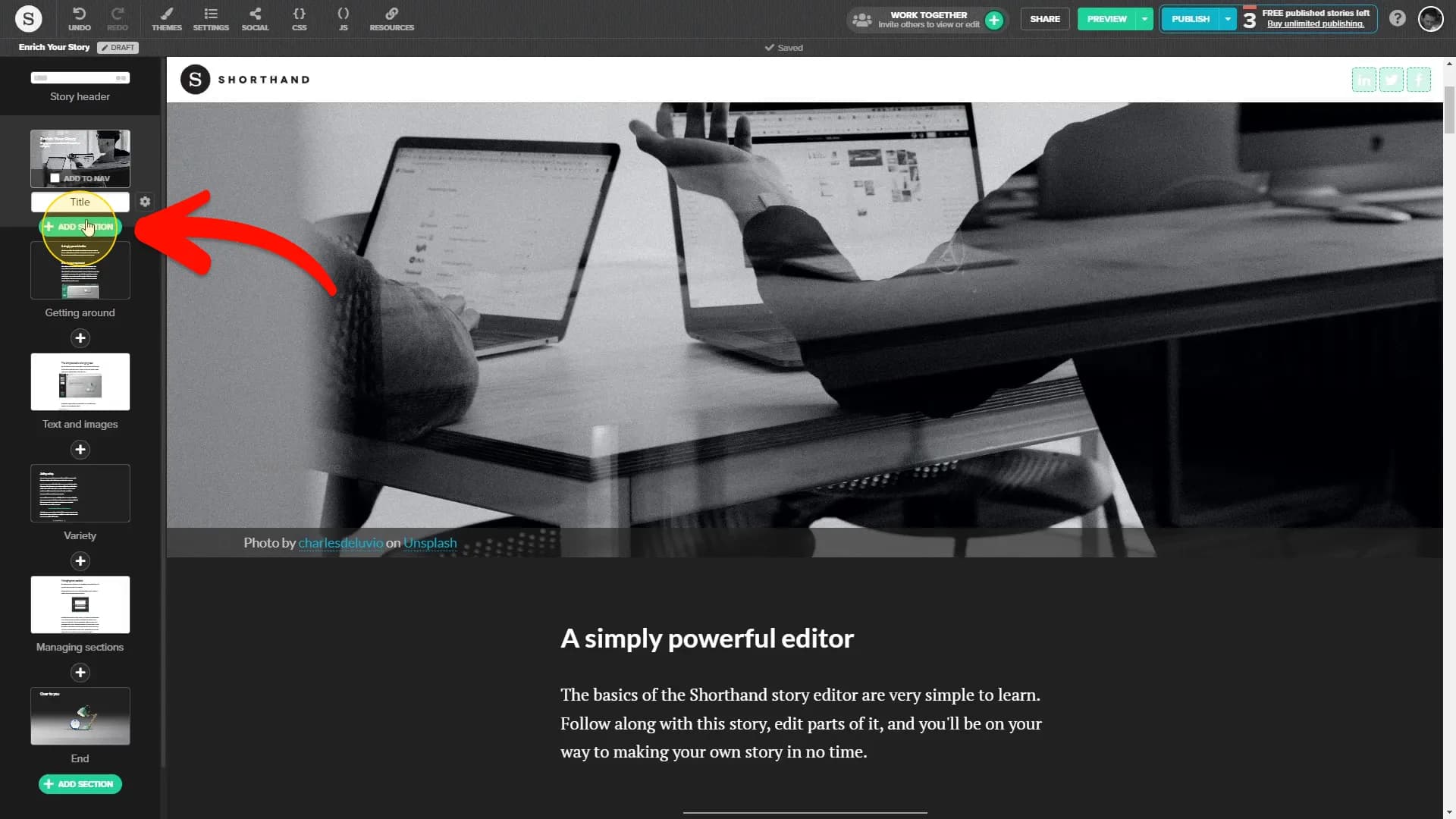 Method II: adding a new section 