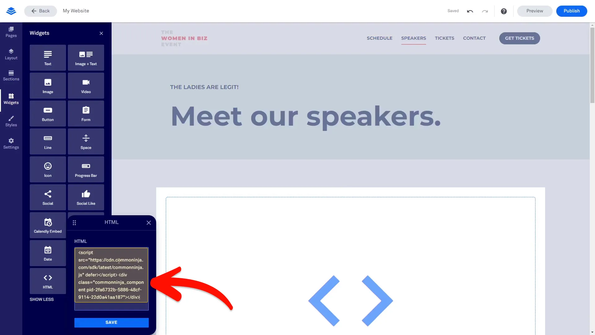 Add the Currency Converter embed code