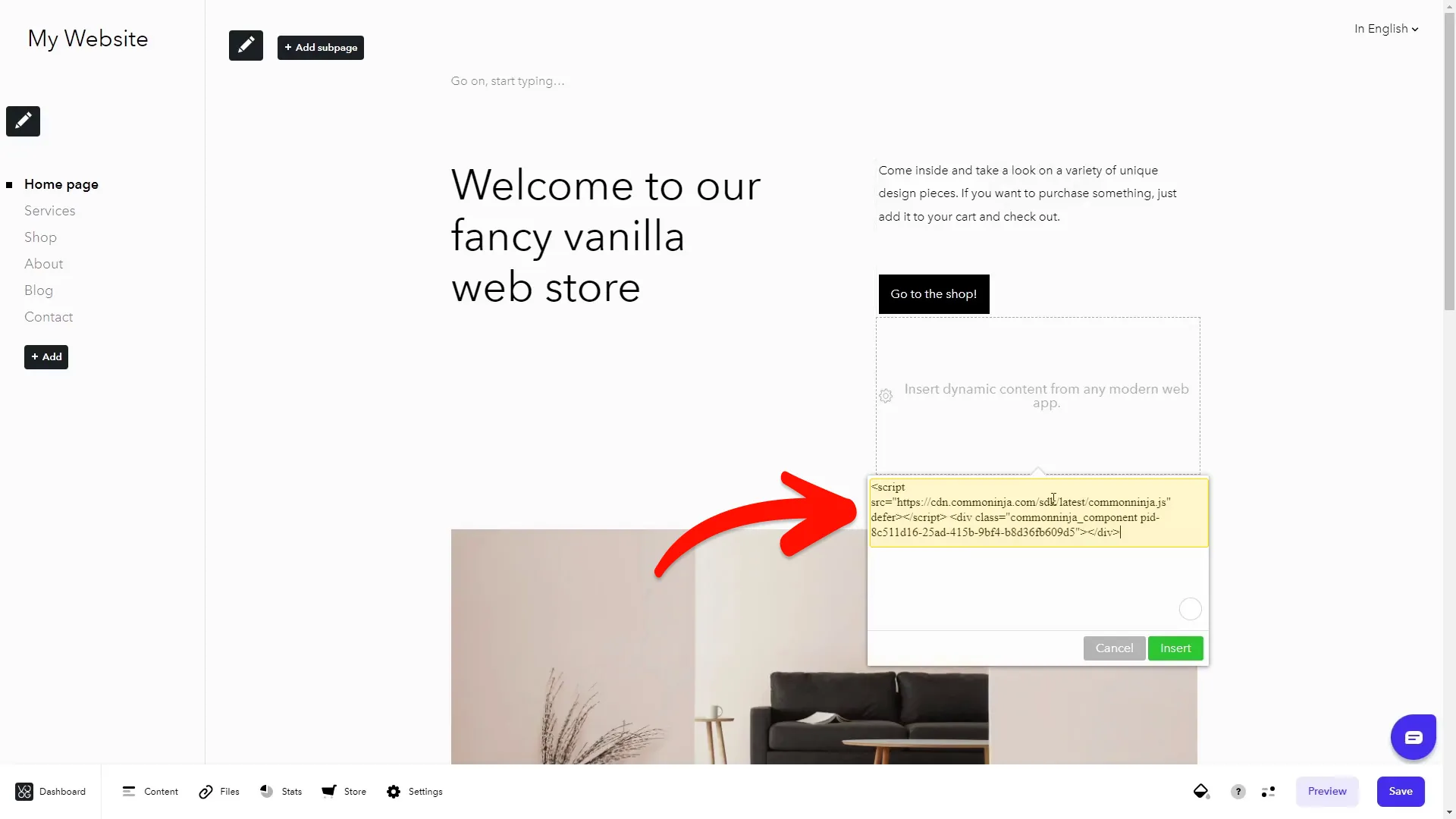 Add the Notification Popup embed code