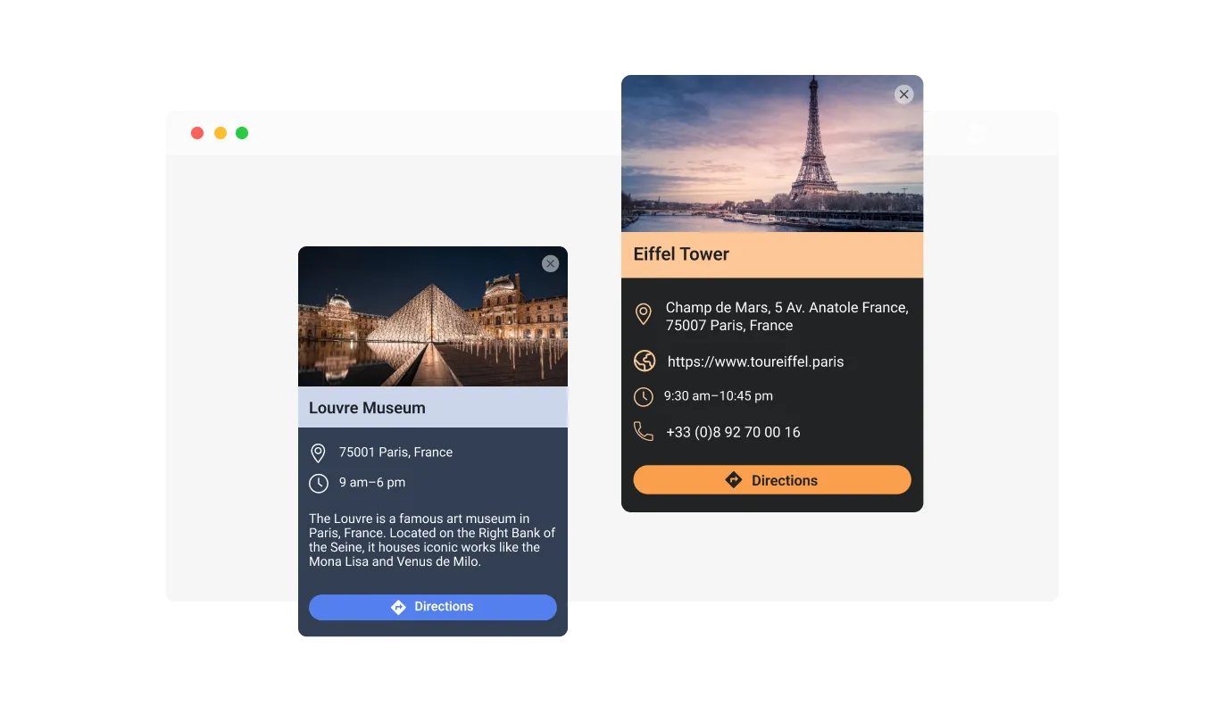 Google Maps - Enriched Location Display