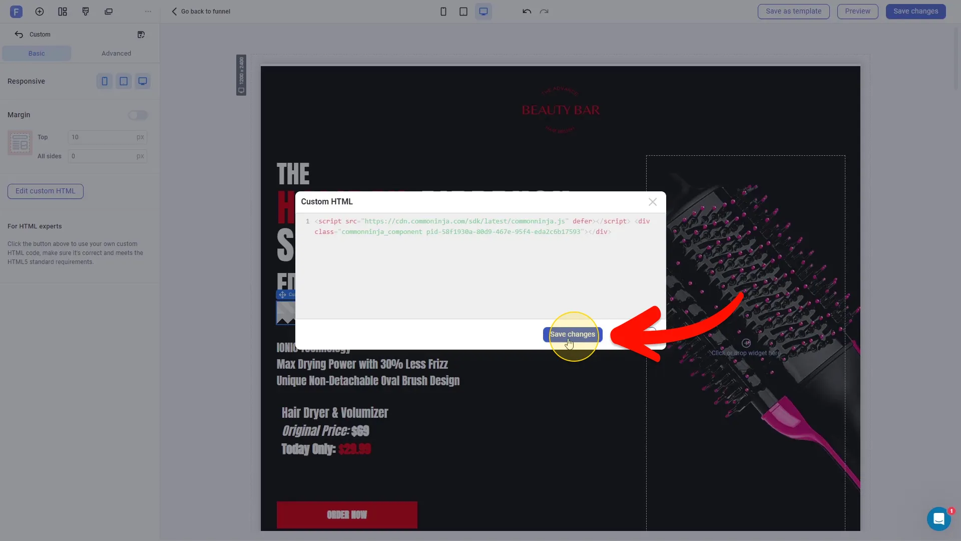 Click Save Changes