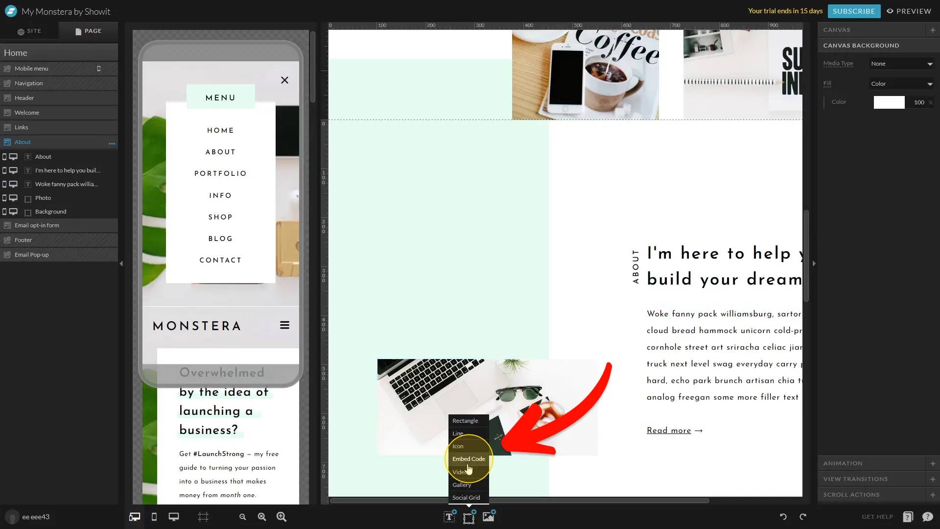 Add Embed Code