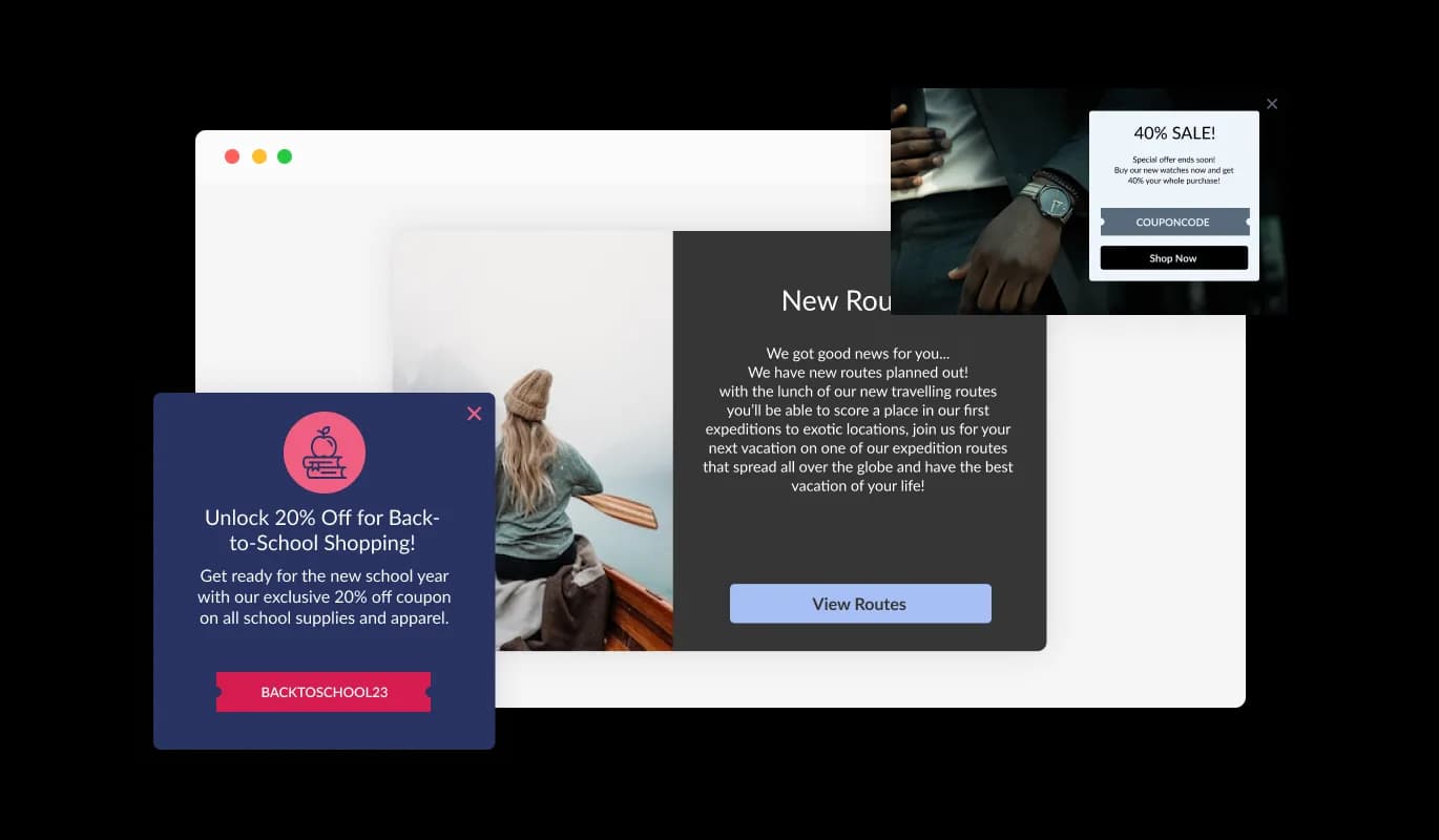Corner Pop-up Builder - Multiple Floating Corner Pop-up Layouts